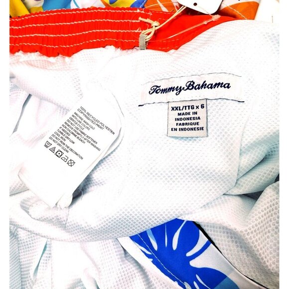 Tommy Bahama Mens Blue Tropical Luau Pockets Board Shorts Swimwear Sz XXL New - Picture 8 of 13